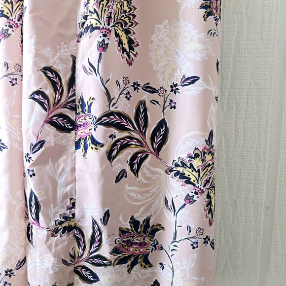 The Jet Set Diaries Azalea Floral Chiffon Ruffled Maxi Slip Dress Pink Large - Picture 5 of 8